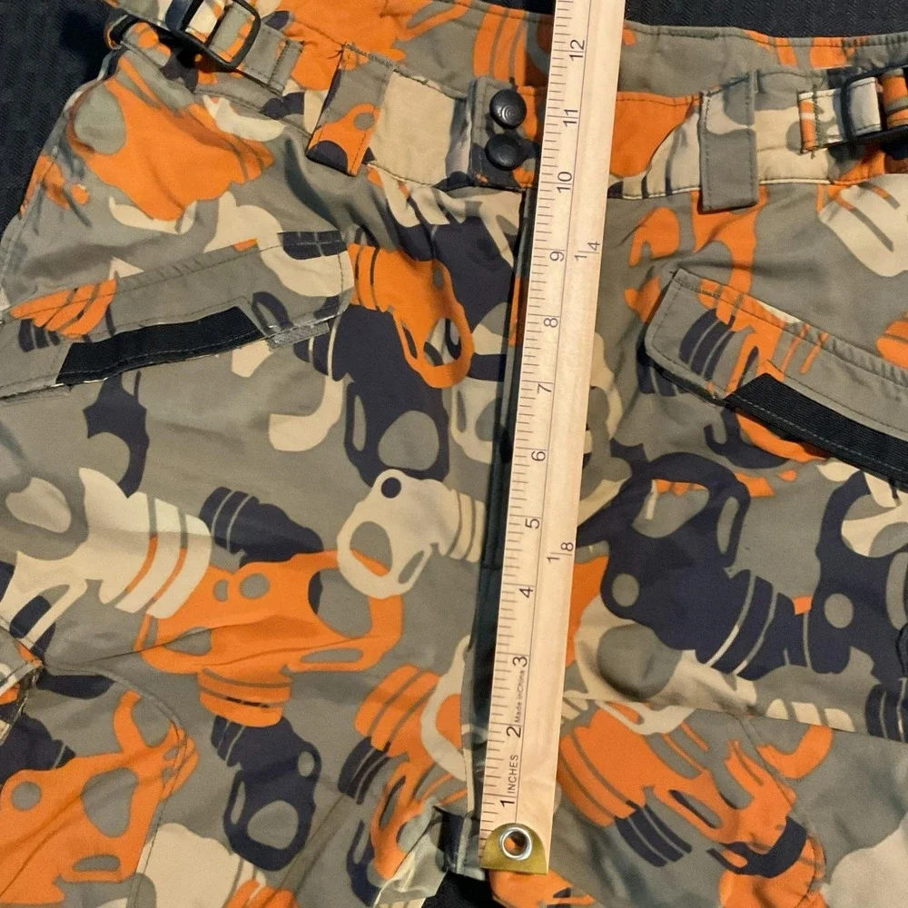 Columbia Snow Pants Youth 10/12 Multicolor Camo Cargo Waterproof Ski Winter